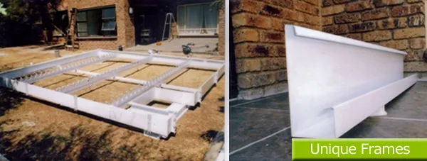 The AL Patio Solutions multi-purpose awning frame with integrated fascia guttering